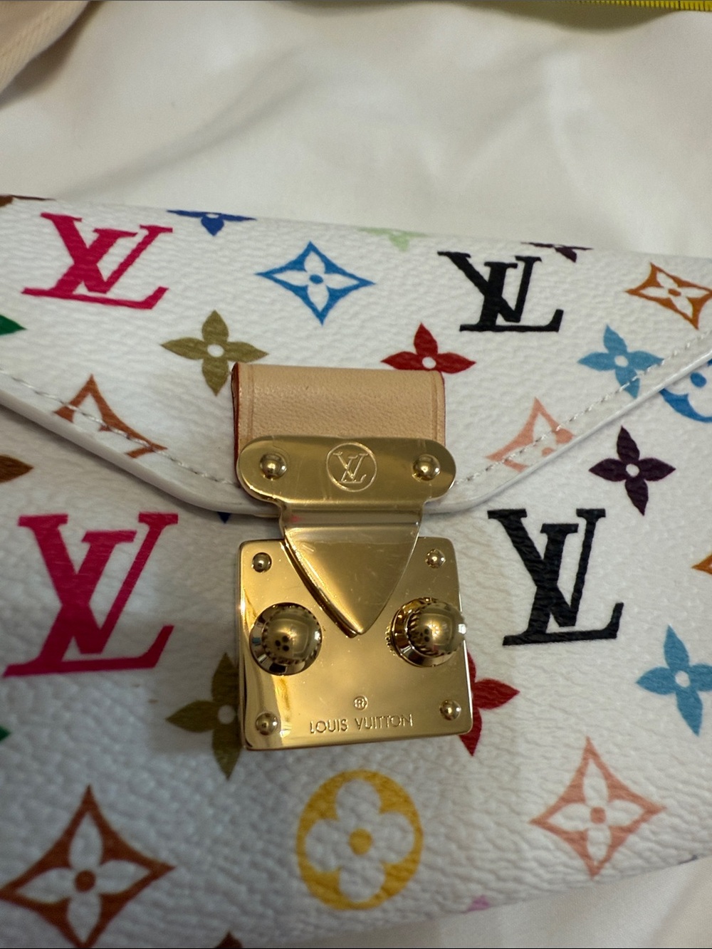 Louis Vuitton MURAKAMI White Multicolor Monogram  with Gold Chain belt bag - Picture 7 of 15